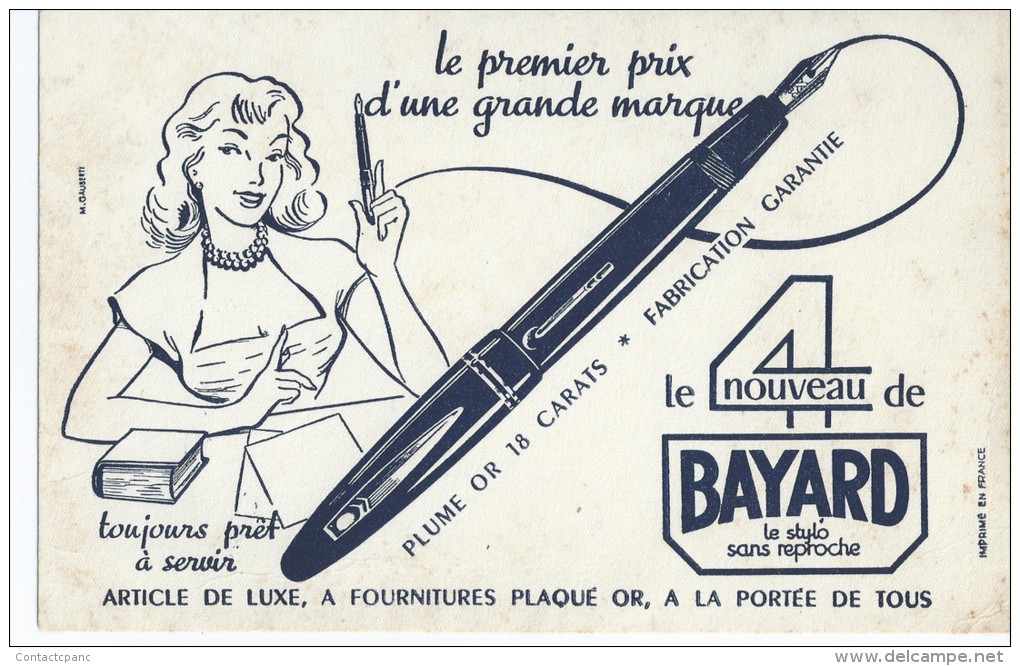 Stylo       "  BAYARD  "          Ft  =  13.5 Cm  X  21 Cm - Papierwaren