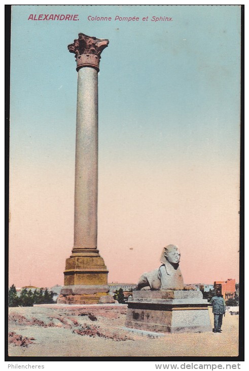 CPA - (Egypte) Alexandrie - Colonne Pompée Et Sphinx - Alexandrië
