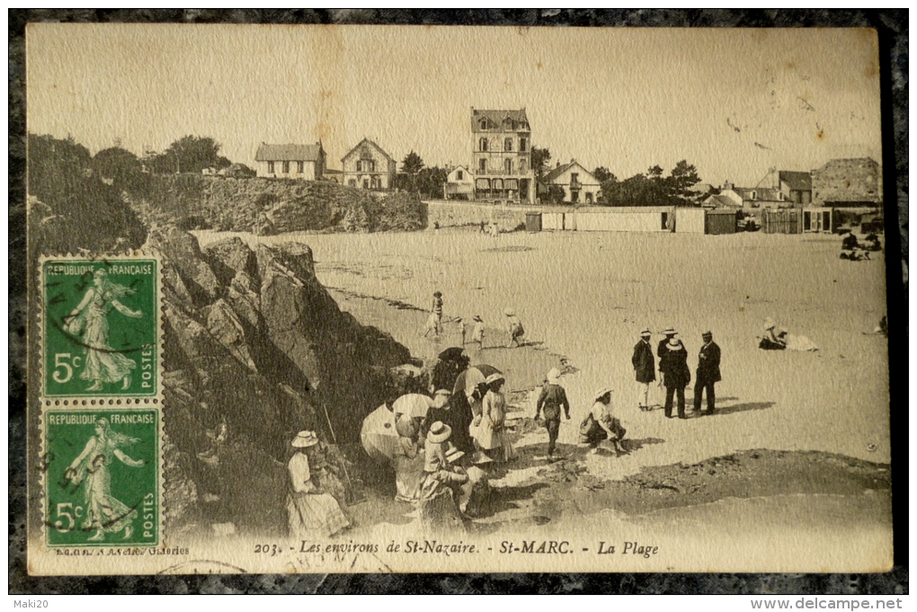 (44).SAINT-MARC.LA PLAGE.CIRCULE 1912.TBE. - Sonstige & Ohne Zuordnung