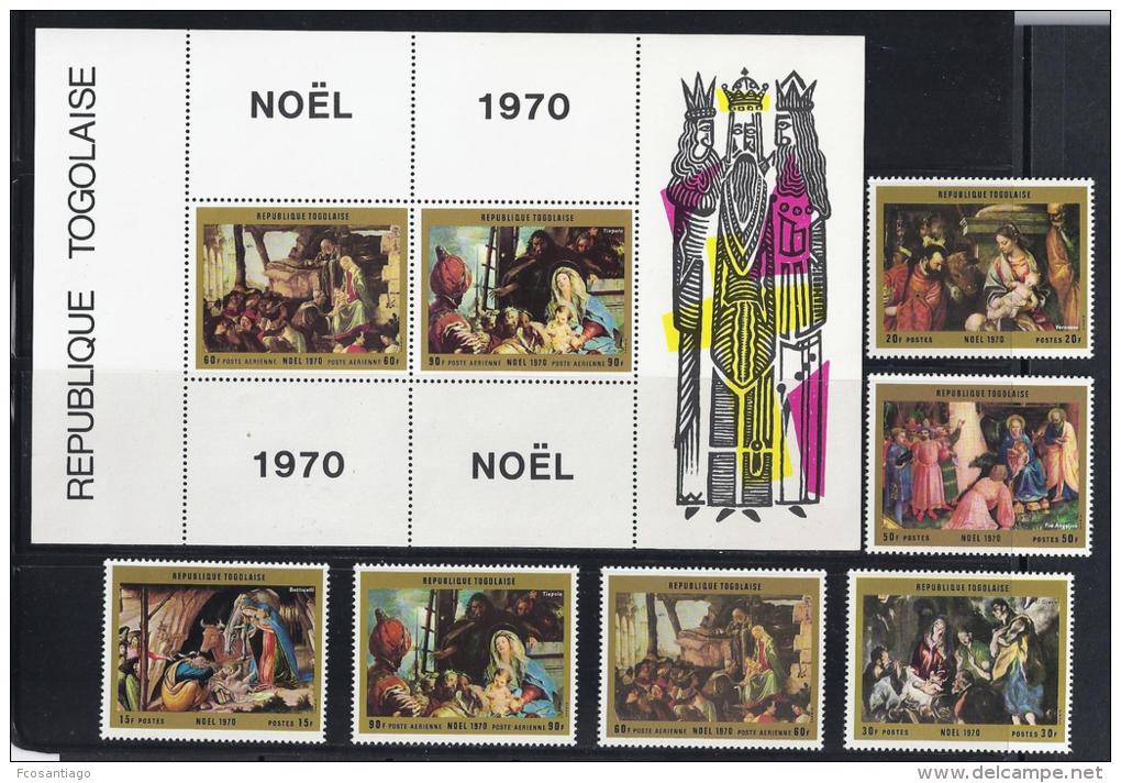 PINTURA/RELIGIÓN - TOGO 1970 - Yvert #692/95+AV143/44+H49 - MNH ** - Religieux