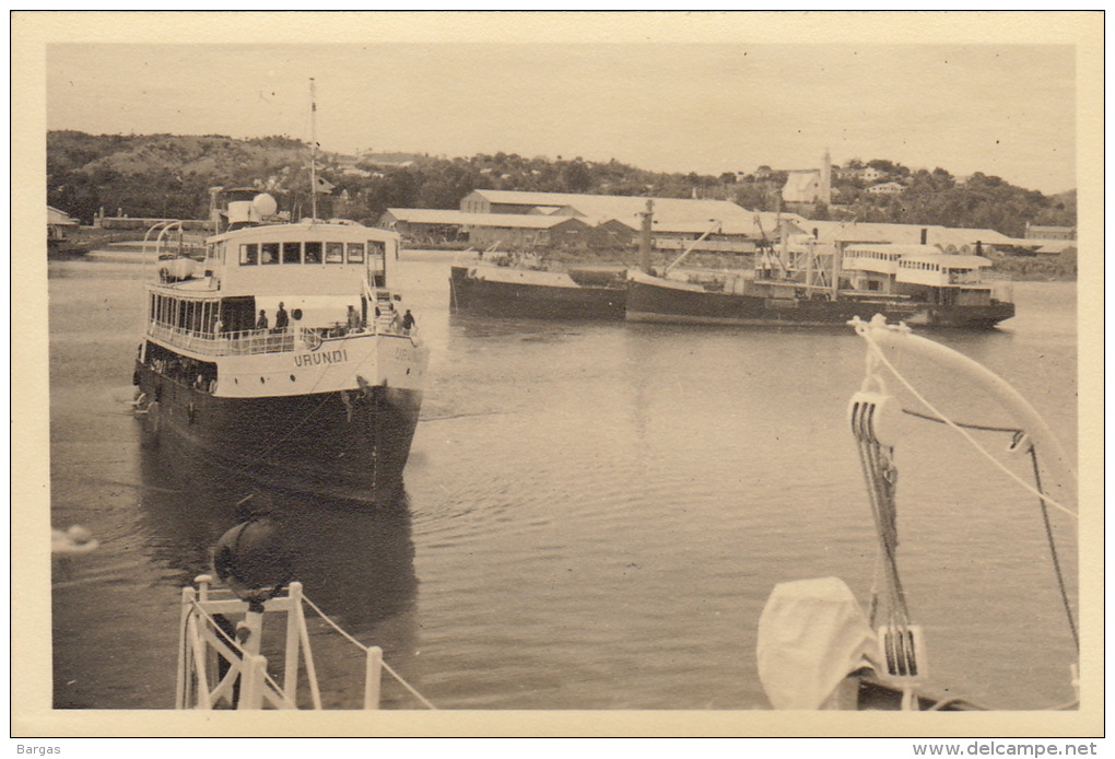 Carte Photo Affrique Neu Usumbura Albertville Entree Du Port Bateau Congo - Altri & Non Classificati