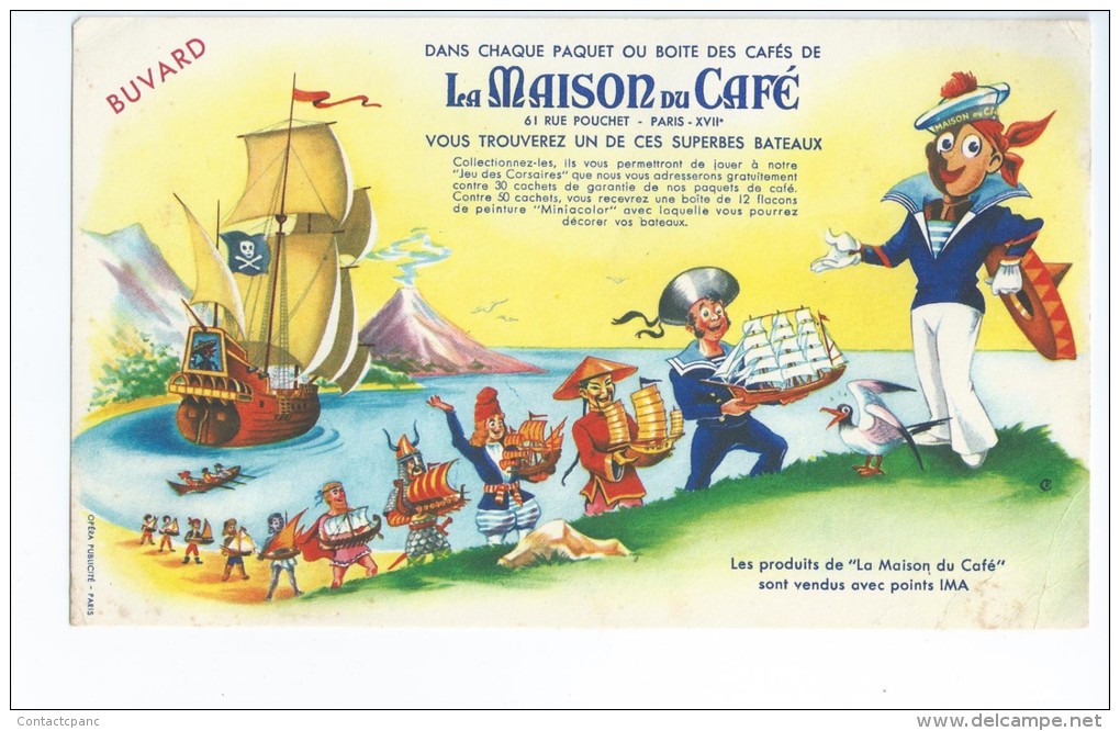 "  La  MAISON Du CAFE   "            -   Ft  =  12  Cm  X  20 Cm - Koffie En Thee