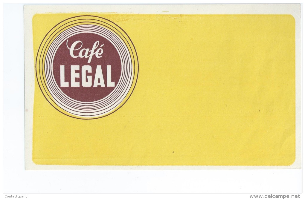 Café          "  LEGAL  "           -   Ft  =  12 Cm  X  20. Cm - Café & Té