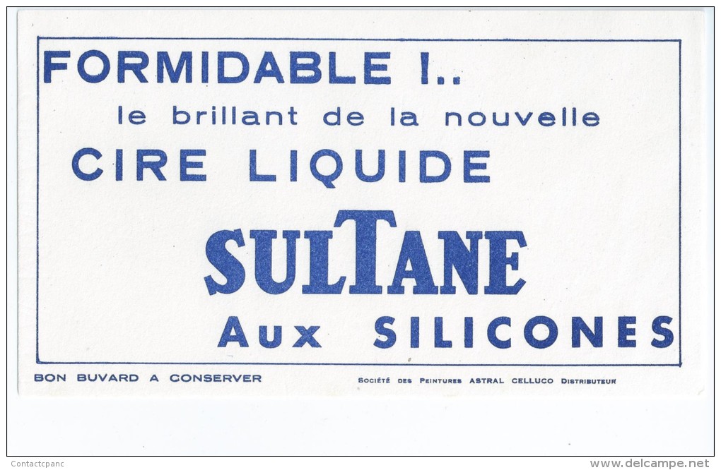 Cire  Liquide   "  SULTANE   "     -   Ft  =  12 Cm  X  21 Cm - Produits Ménagers