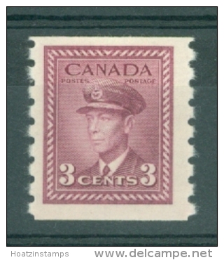 Canada: 1942/48   KGVI  - War Effort   SG392    3c  Purple  [Imperf X Perf: 8]    MH - Unused Stamps