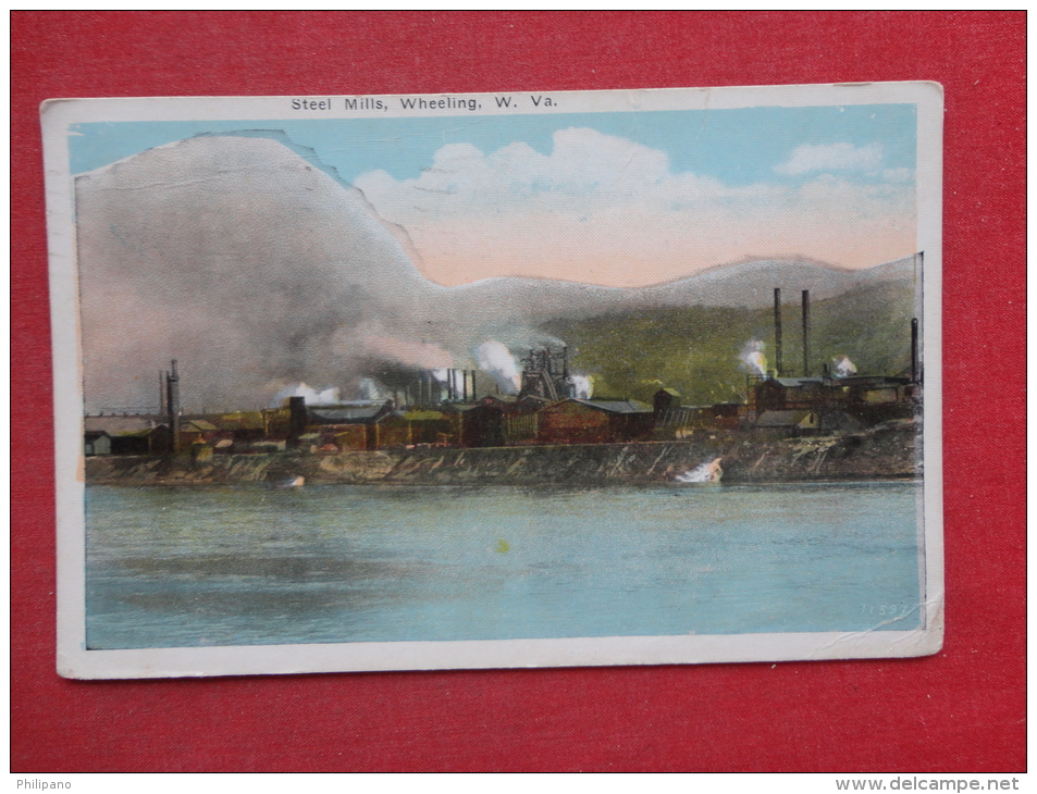 West Virginia > Wheeling  Steel Mills  1927   Cancel     Ref-1087 - Wheeling