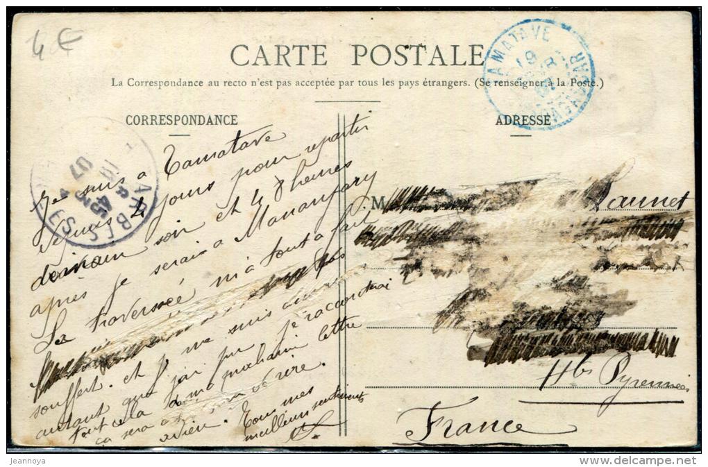 MADAGASCAR - CPA, LE JARDIN PUBLIC, OBL. TAMATAVE LE 19/2/1907, POUR TARBES, TP OTER - TB - Cartas & Documentos