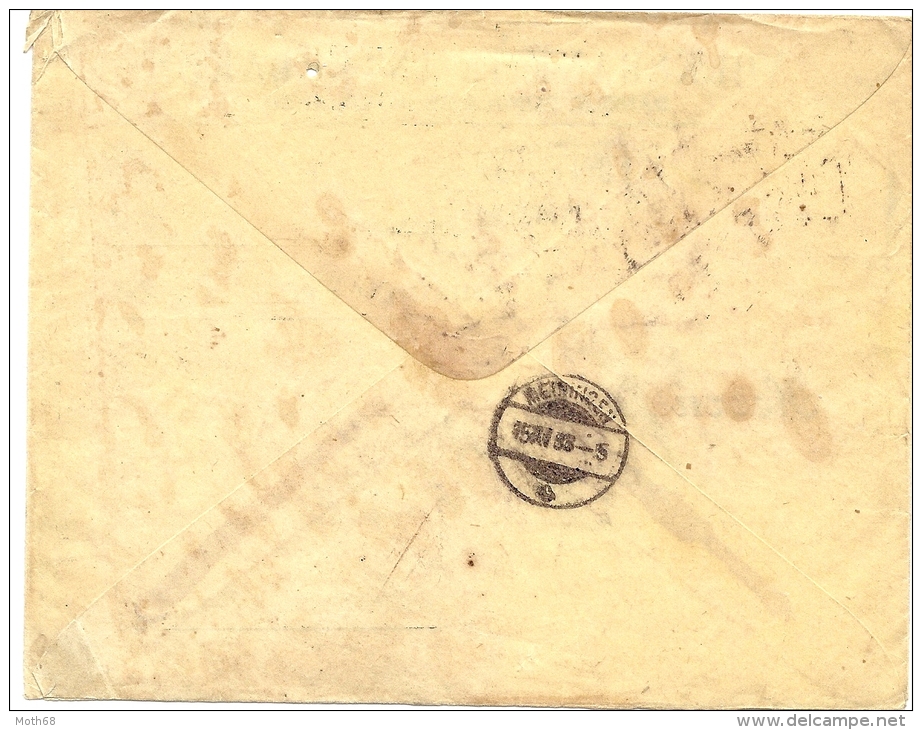 1888 Ziffer 63A +60A Auf Nachnahme Brief Mit Bahnstempel Interlaken - Lettres & Documents