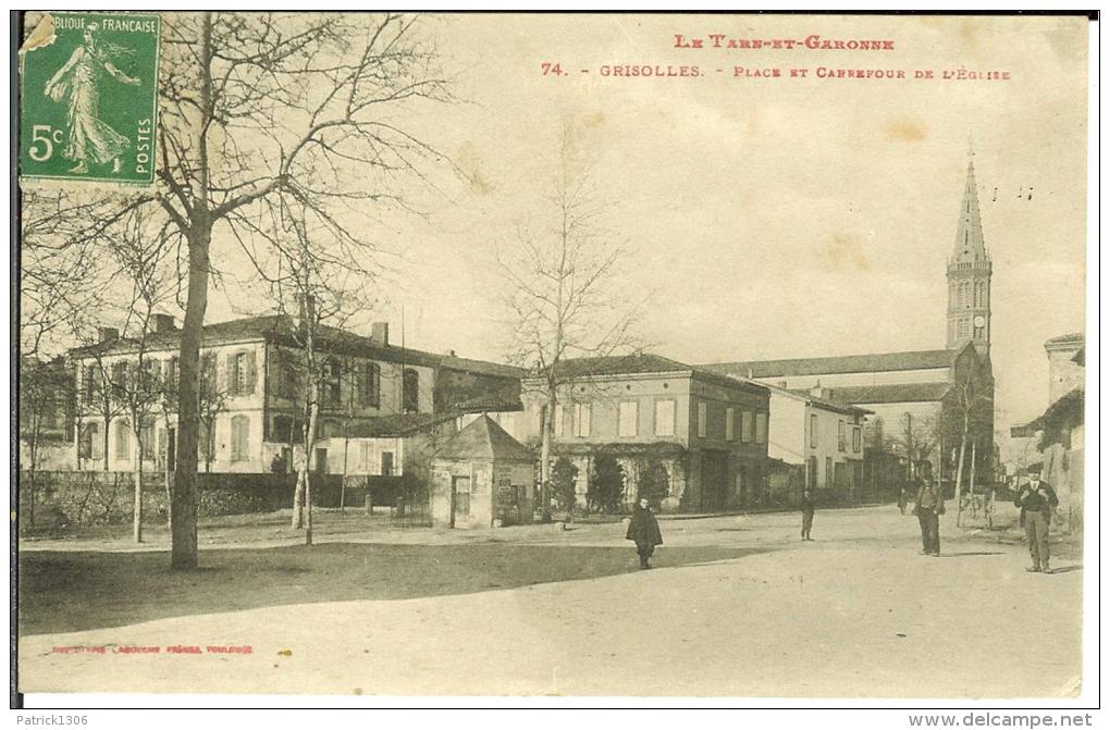 CPA  GRISOLLES, Place Et Carrefour De L'Eglise  8939 - Grisolles