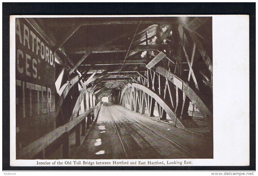 RB 952 -  Early USA Postcard - Interior Of The Old Toll Bridge Between Hartford &amp; East Hartford - Hartford