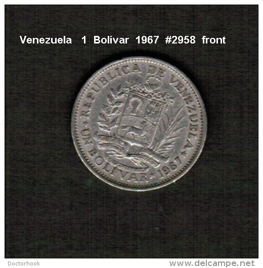 VENEZUELA    1  BOLIVAR  1967  (Y # 42) - Venezuela