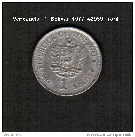 VENEZUELA    1  BOLIVAR  1977  (Y # 52) - Venezuela