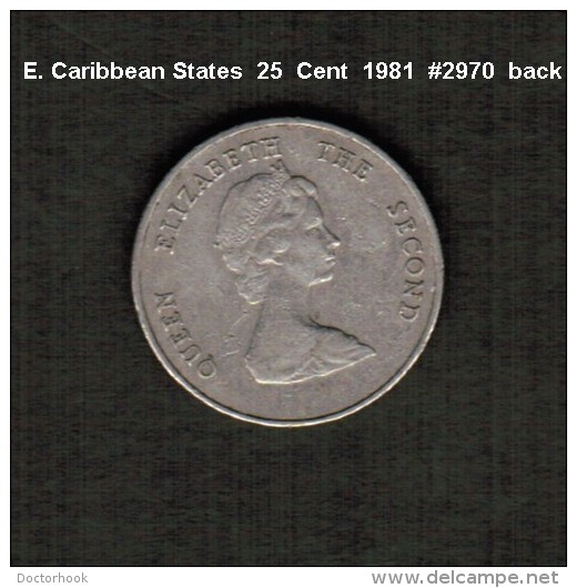 EAST CARIBBEAN STATES     25  CENTS  1981  (KM # 14) - Ostkaribischer Staaten