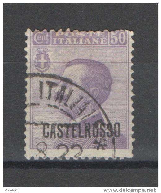 CASTELROSSO 1922 50 CENT. ARANCIO USATO - Castelrosso