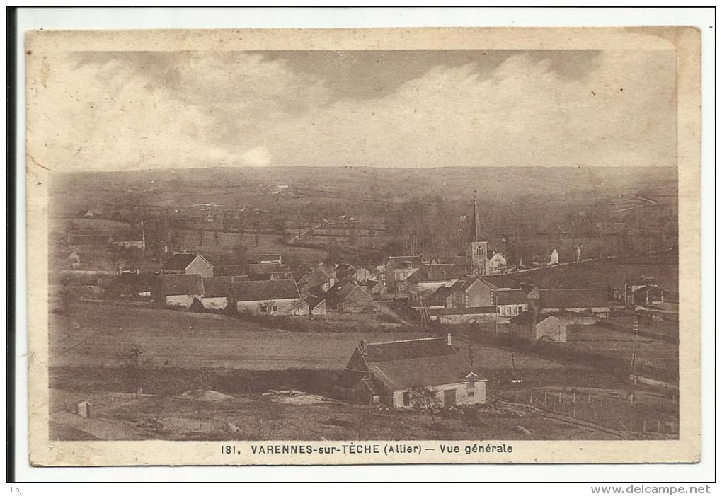 VARENNES SUR TECHE , Vue Générale, 1943 - Autres & Non Classés