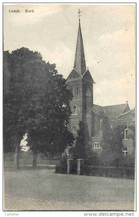 LEUTH-LEUT-DE KERK-VERSTUURD-1924-MOOI-ZIE 2 SCANS! ! ! - Maasmechelen