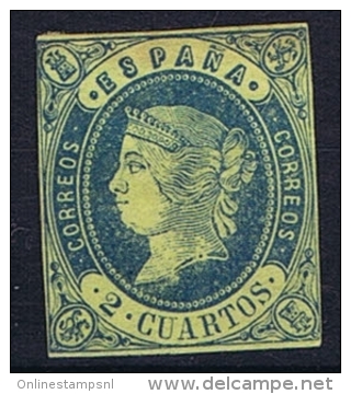 Spain: 1862, Mi 49 MH/*, SIGNED - Postfris – Scharnier