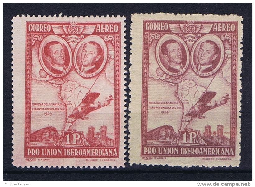 Spain: 1930  Mi 560 A + B MH/*, - Nuovi