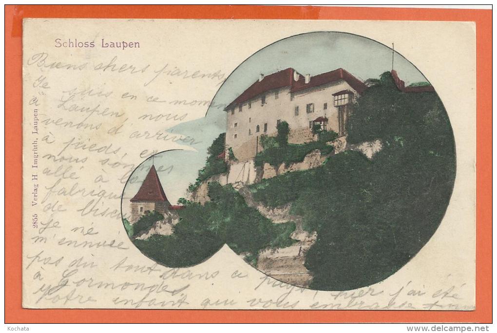 FEL012, Schloss Laupen, 2855, Précurseur, Circulée 1902 - Laupen