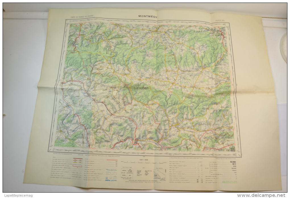 (AR10) Carte Secteur Montmédy Feuille 0-5 1955 - Geographical Maps