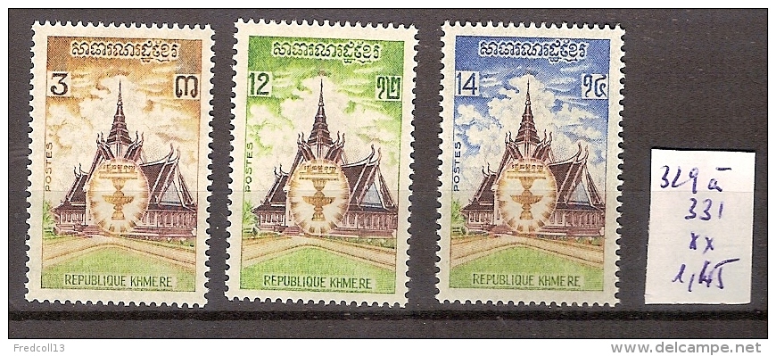 République Khmère329 à 331  **  Côte 1.45 € - Kampuchea