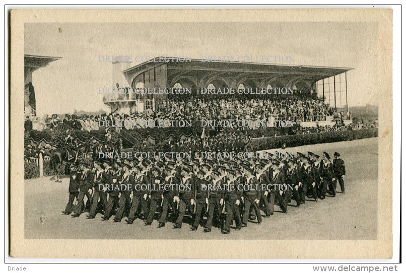 CARTOLINA CORPO DEGLI AGENTI DI PUBBLICA SICUREZZA VILLA GLORI ROMA ANNO 1930 ALLA PRESENZA DI BENITO MUSSOLINI FASCISMO - Police - Gendarmerie