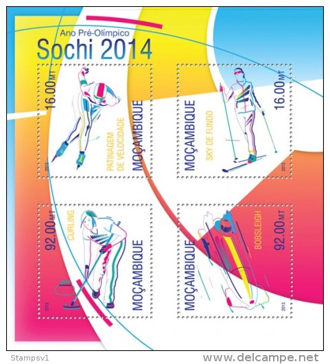 Mozambique. 2013 SOCHI 2014. (301a) - Winter 2014: Sochi