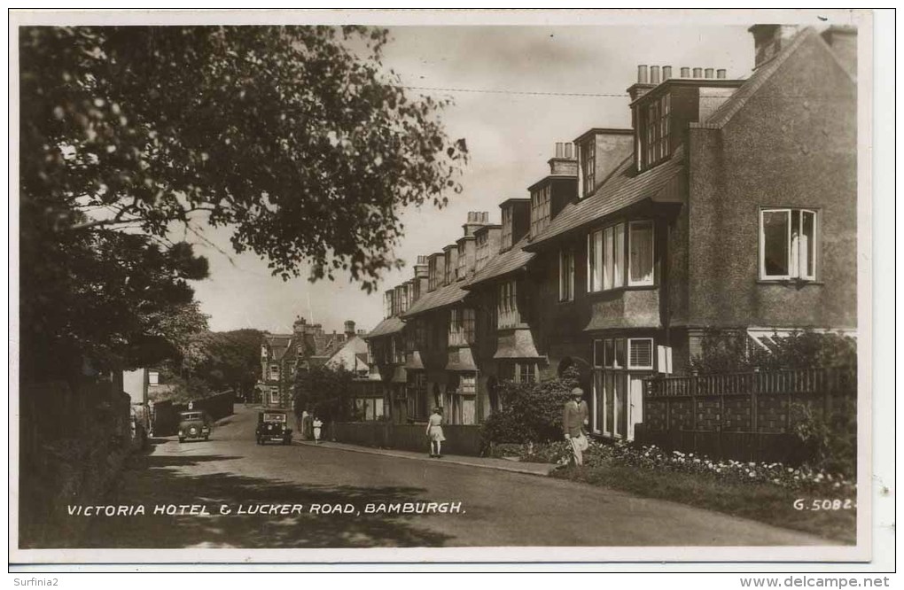 NORTHUMBERLAND - BAMBURGH - VICTORIA HOTEL & LUCKER ROAD RP  Nm186 - Other & Unclassified