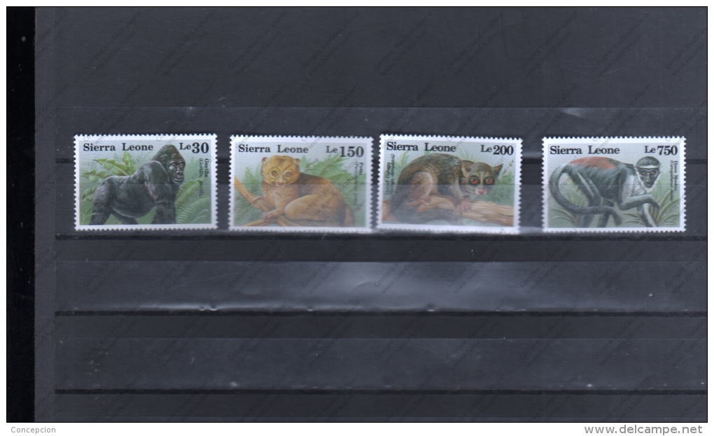 SIERRA LEONE Nº 1715 AL 1718 - Gorillas