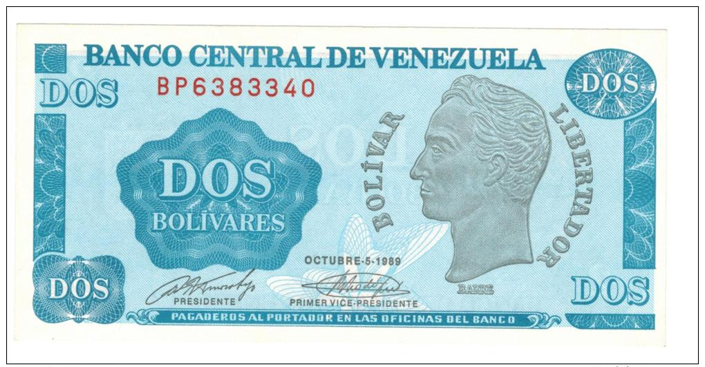 2 Bs. 1989 , UNC. - Venezuela