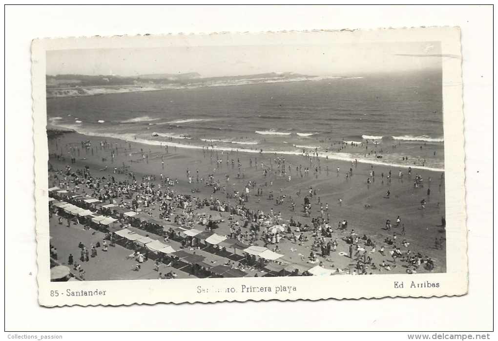 Cp, Espagne, Santander, Primera Playa, écrite - Cantabria (Santander)