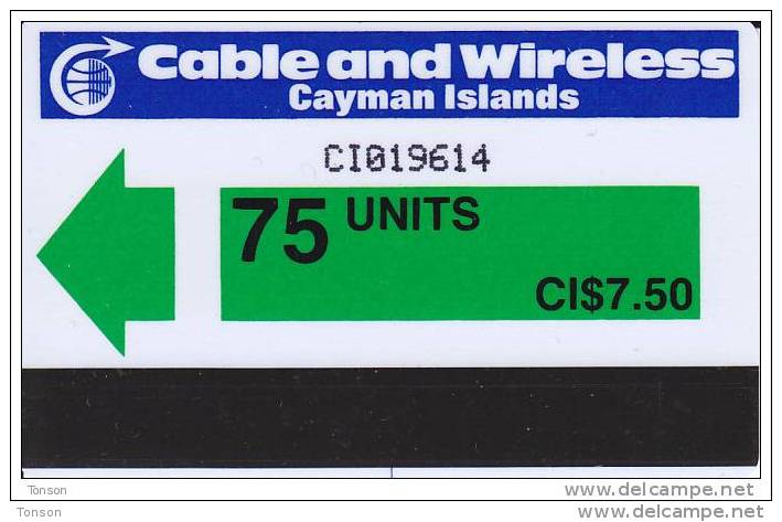 Cayman Islands, CAY-AU-1, 1986 Green Arrow, Catalogued At $130, 2 Scans. - Kaimaninseln (Cayman I.)