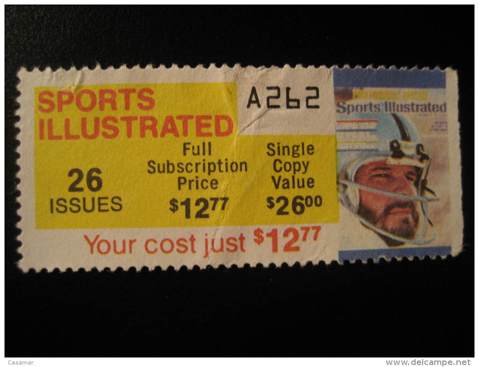 American Football Soccer Futbol Review News Magazine Coupon Discount Poster Stamp Label Vignette Vi&ntilde;eta USA - Coppa America