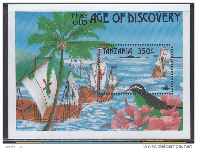 Tanzania 1990 Discovery Of America S/S MNH - Christoffel Columbus