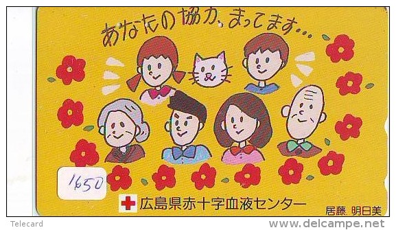 Telecarte Japon * Croix Rouge (1650) PHONECARD JAPAN * Red Cross * TELEFONKARTE * ROTES KREUZ * - Werbung