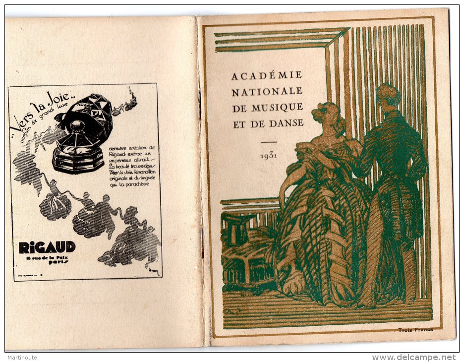 - Livre De 20 Pages -  1931 - Académie Nationale De Musique Et De Danse - Nombreuses Pub. - 069 - Programmes