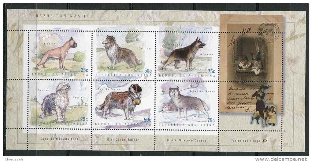 CL 104 - P.6 - Argentine ** N° 2095 à 2100 - Chiens - Ungebraucht