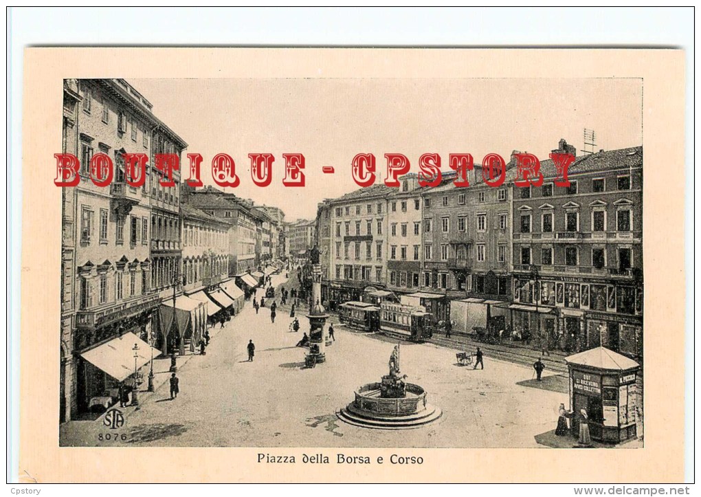 TRIESTE - Piazza Della Borsa E Corso - ITALIA - Dos Scanné - Trieste