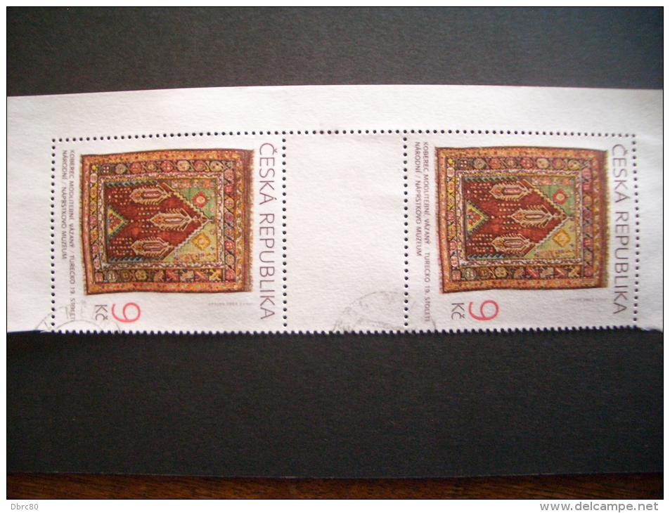 Czech Republic - 2003, Art, Prayer Carpet, Religion, Pair With Control Tab - Used Stamps