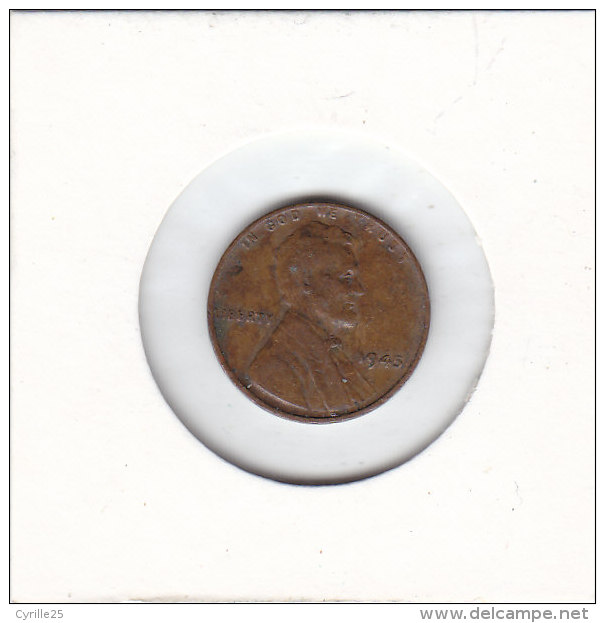ONE CENT Lincoln  1945  QUALITE++++++++++++++++++ +++++++++++ - 1909-1958: Lincoln, Wheat Ears Reverse