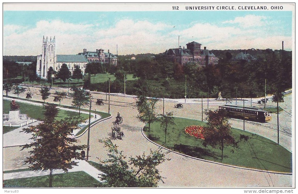 University Circle   ** Belle Carte Plate Et Rigide. ( Excellente Condition) ** - Cleveland