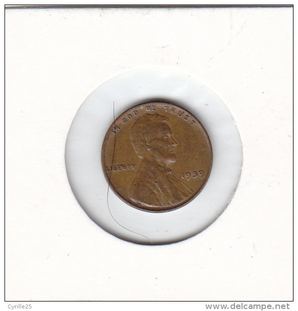 ONE CENT Lincoln  1939  QUALITE++++++++++++++++++ +++++++++++ - 1909-1958: Lincoln, Wheat Ears Reverse