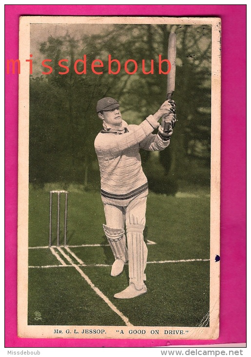 CPA - G. L. GESSOP. " Famous BATSMEN " Born At Cheltenham 1874 -  Captain Of The Cloucestershire County  Team - Basket-ball