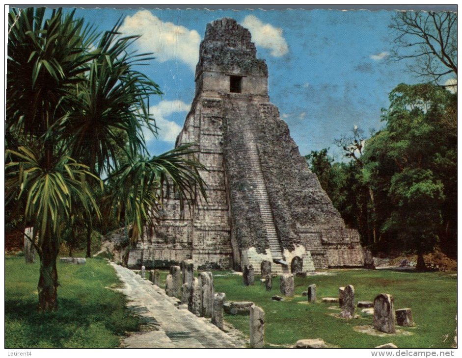 (313) Guatemala - Giant Jaguar Tikal Temple - Guatemala