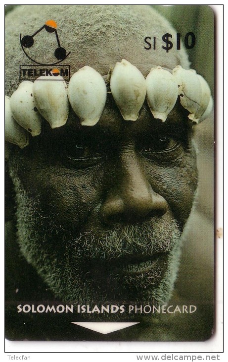 SALOMON SOLOMON MAN OF TURARANA COQUILLAGE SHELL N° 02SIC.....10$ UT - Isole Salomon
