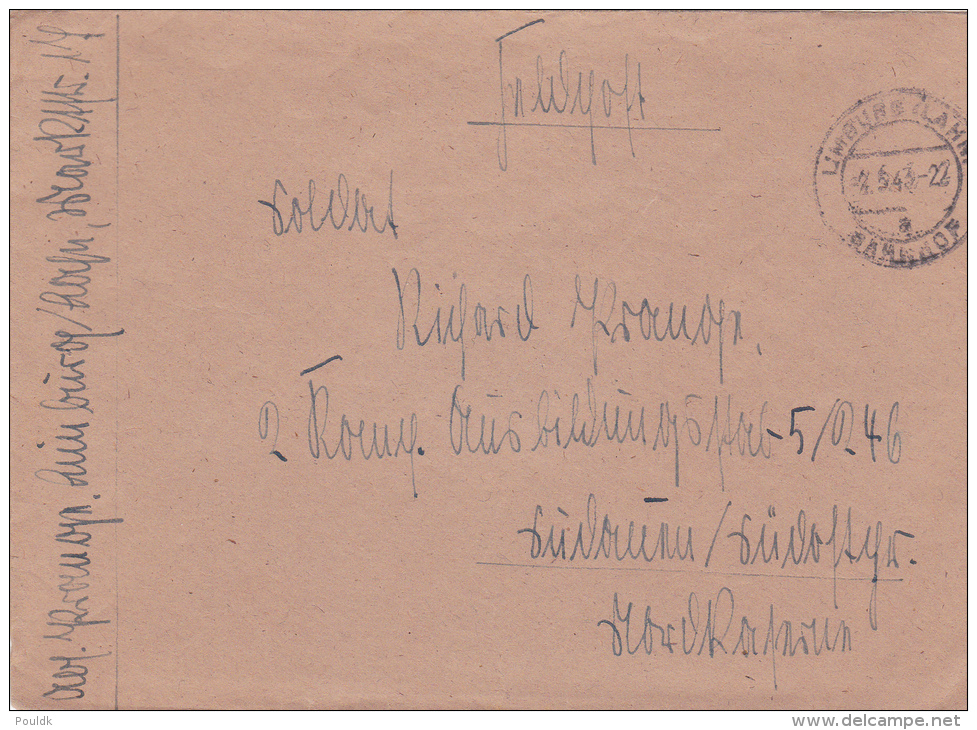 Feldpost WW2: To Ausbildungsstab 5/246 Dtd Limburg 2.5.1943 - Cover Only  (G45-13) - Militaria