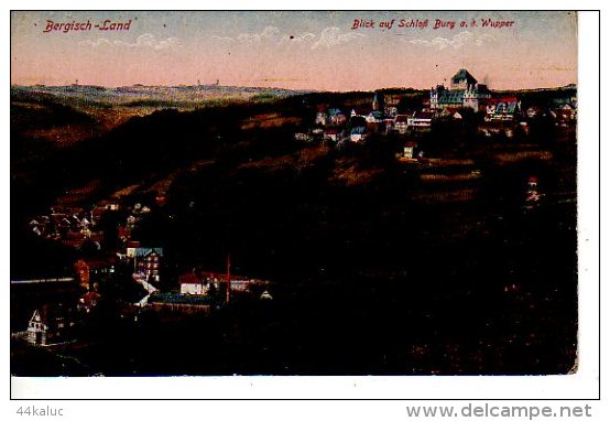 GERGISH-LAND Blick Auf Schloft Burg A. D; Wupper (Voir Scans: Recto Et Verso) - Bergisch Gladbach