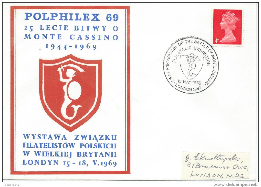 1969. POLPHILEX 69. PHILATELIC EXHIBITION 25th. ANNIVERSARY OF BATTLE AT MONTE CASSINO - Gobierno De Londres (En Exhilio)