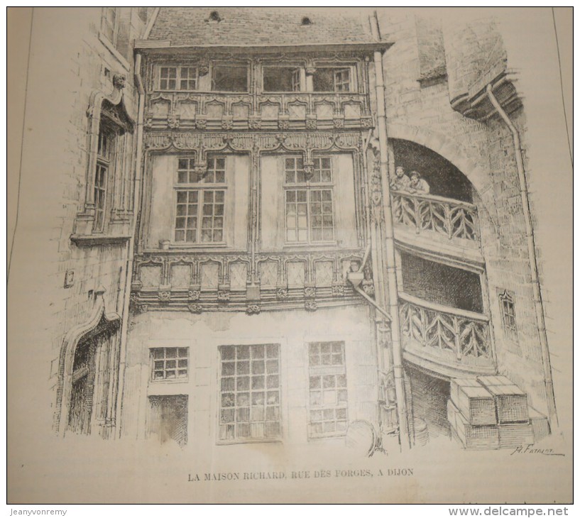 La Semaine Des Constructeurs. N°26. 21 Décembrebre1889. La Maison Richard, Rue Des Forges à Dijon. Poêle Musgrave - Revistas - Antes 1900