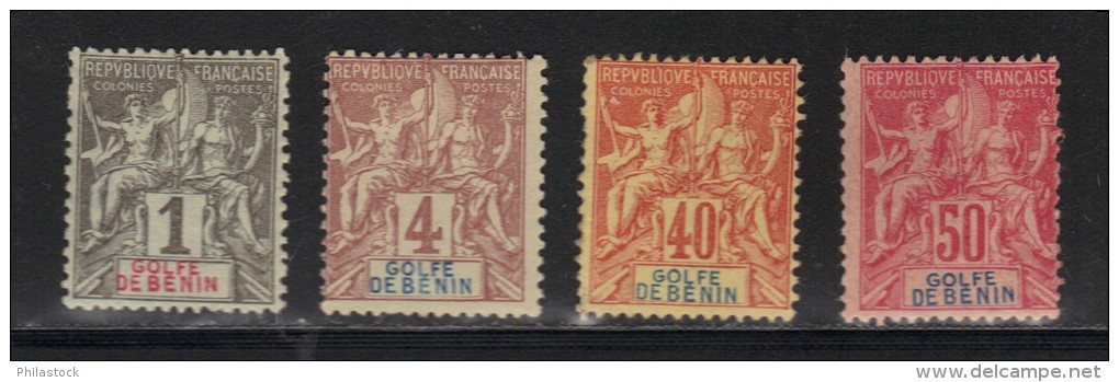 BENIN N° 20, 22, 29 & 30 * - Ongebruikt